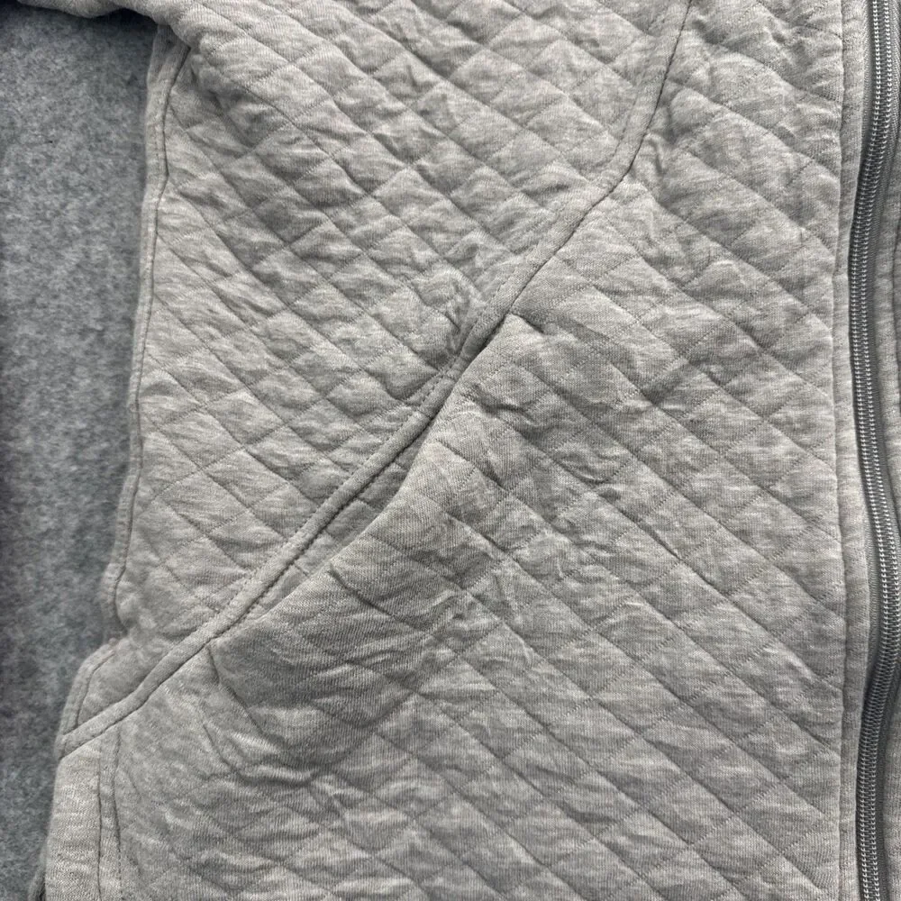 Patagonia Women's Organic Cotton Quilt Hoody Jacket Gray Size S - Picture 4 of 10